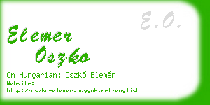 elemer oszko business card